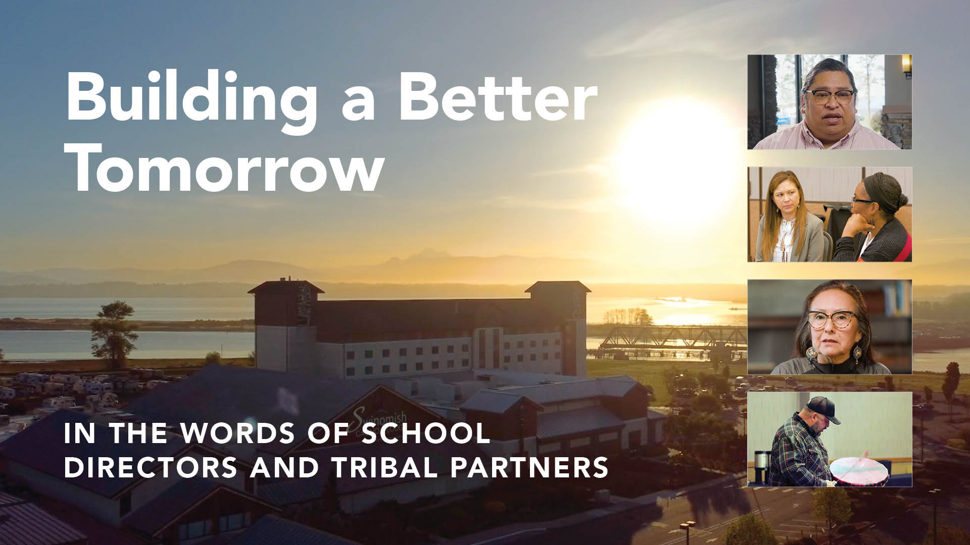 Building a better tomorrow, video cover slide.