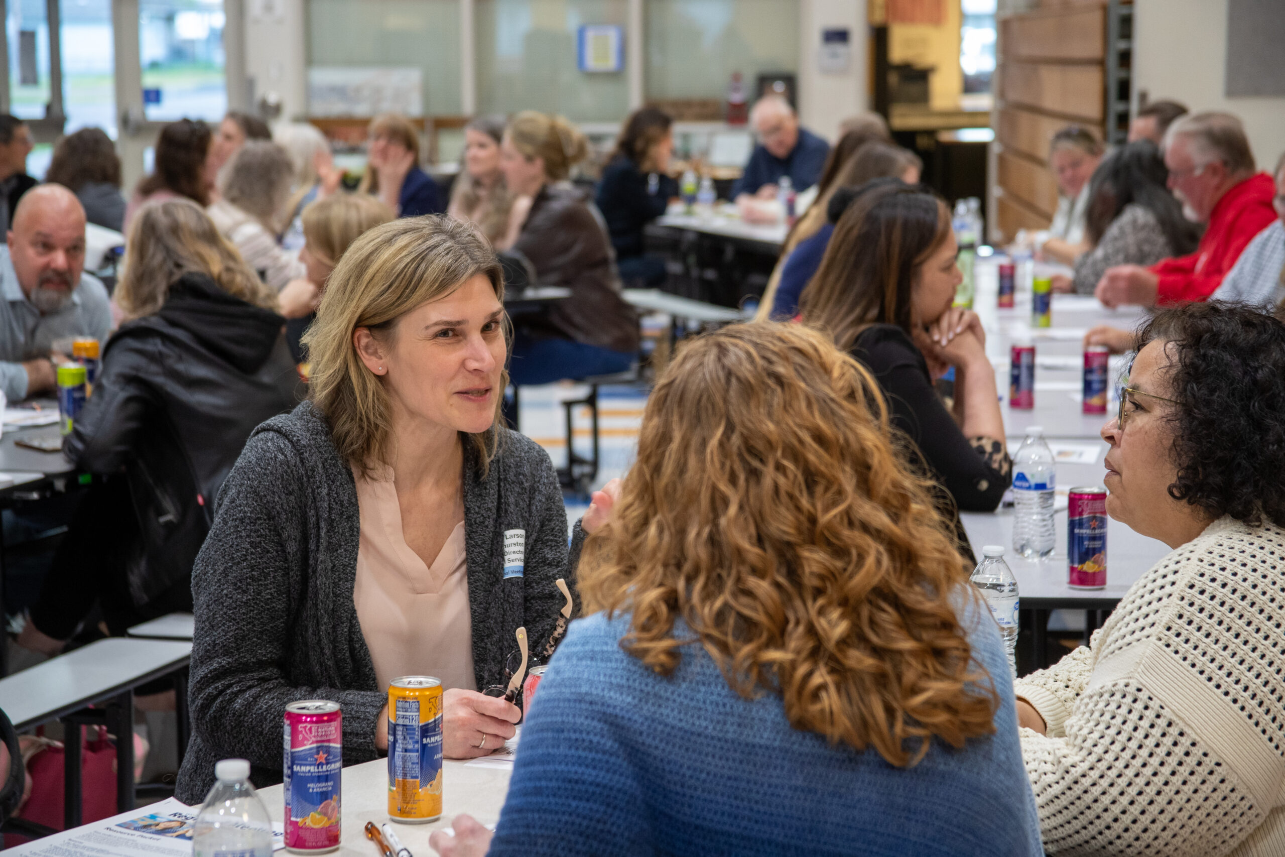 Board members discussing at a Regional Meeting.