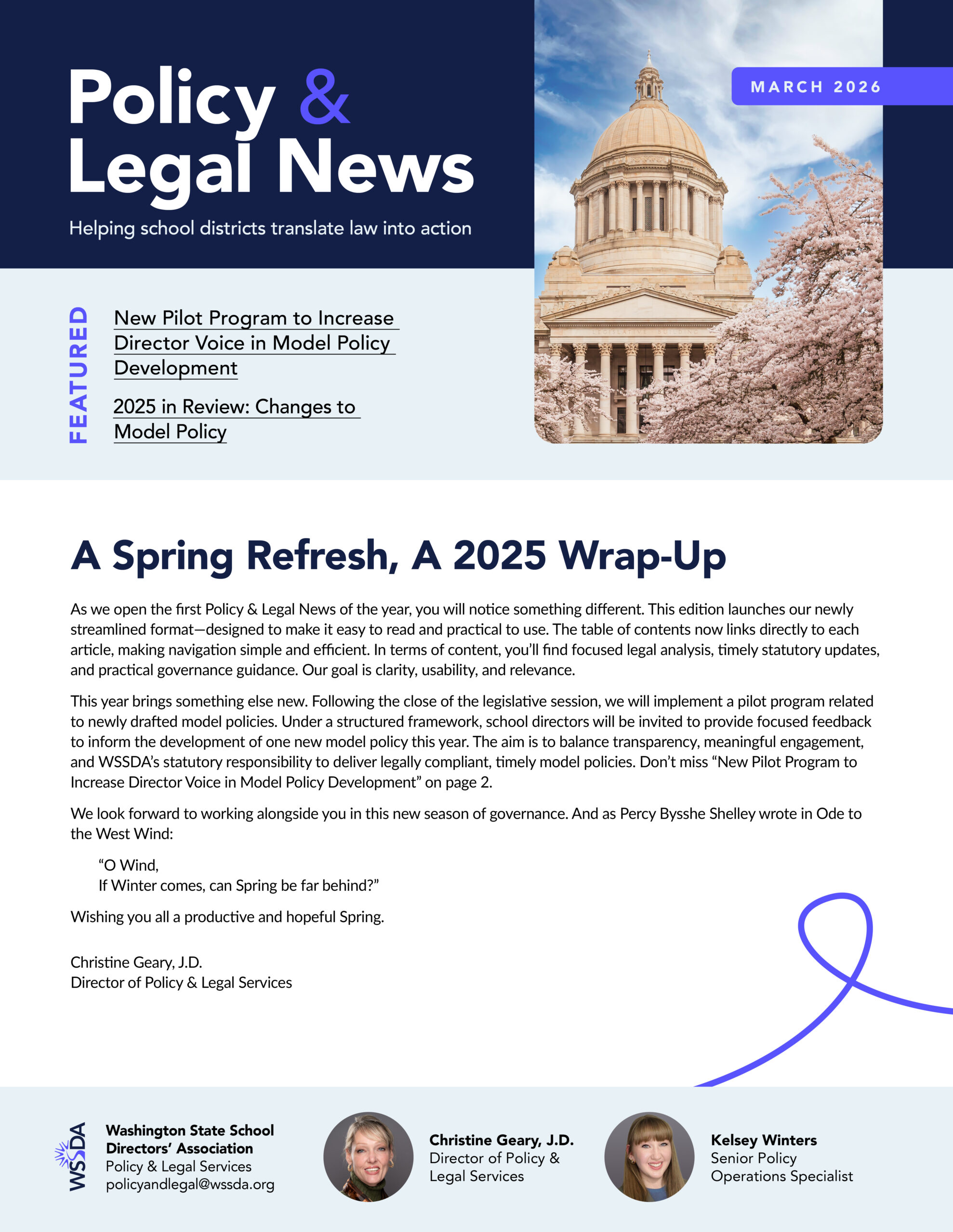 Policy and Legal News cover
